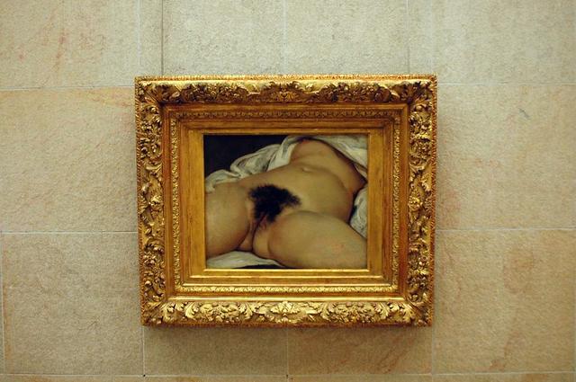 Daniele Dalledonne / Flickr / CC-BY-SA 2.0 Courbet's "The Origin of the World"